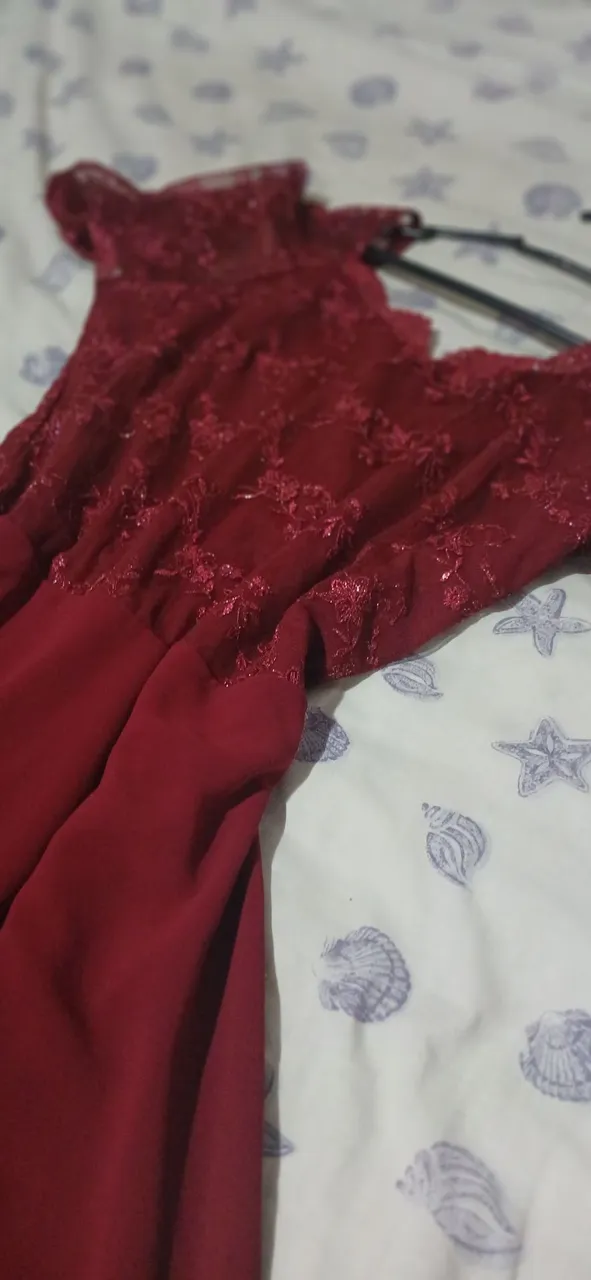 Lindo Vestido de Festa Marsala