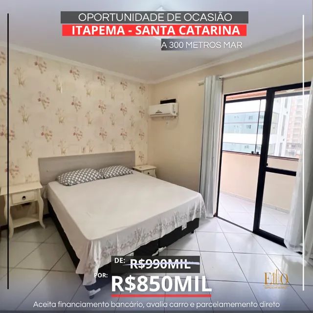 cobertura à venda ! 1 suíte + 1 Dormitório + 01 Vaga. Meia Praia em Itapema /SC  - Foto 4