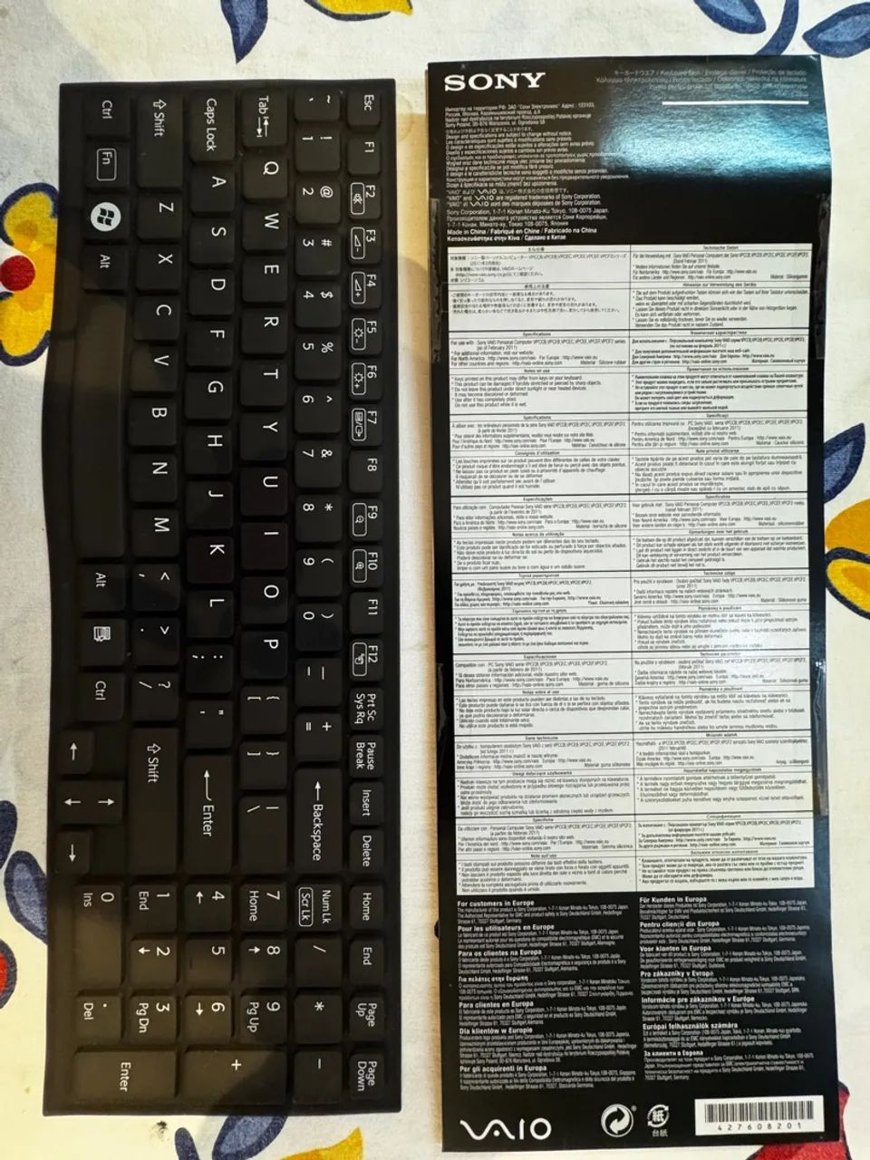 Protetor de Teclado Sony VAIO Original VGP-KBL3/B