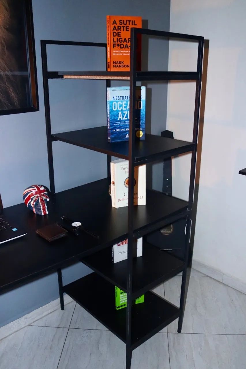 Mesa/estante industrial - Escritório  - Foto 3