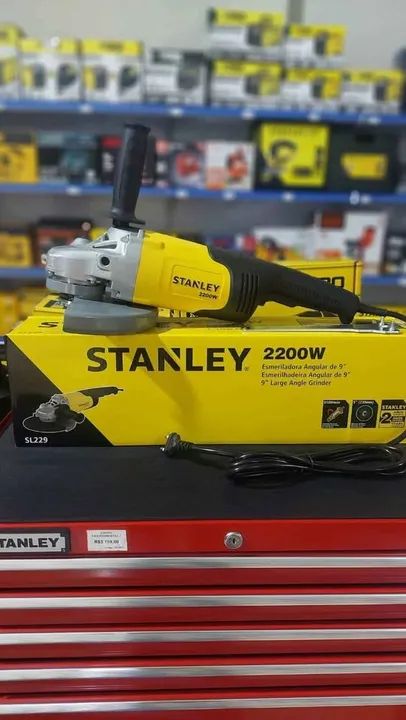Esmerilhadeira Angular de 9" 2200w profissional - Stanley (Nova/Loja)