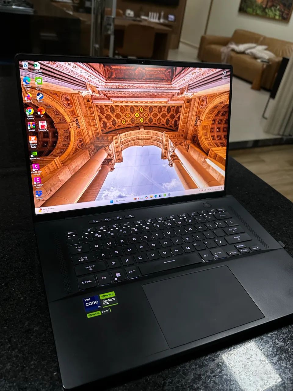 Notebook Asus Zephyrus M16 Core i9 + 4070 + 64gb ram Tela Qhd 240hz - Foto 2