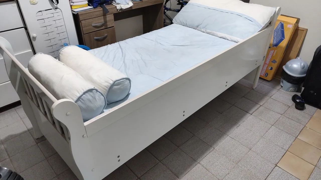 CAMA DE SOLTEIRO + COLCHÃO ORTOBOM - Foto 2