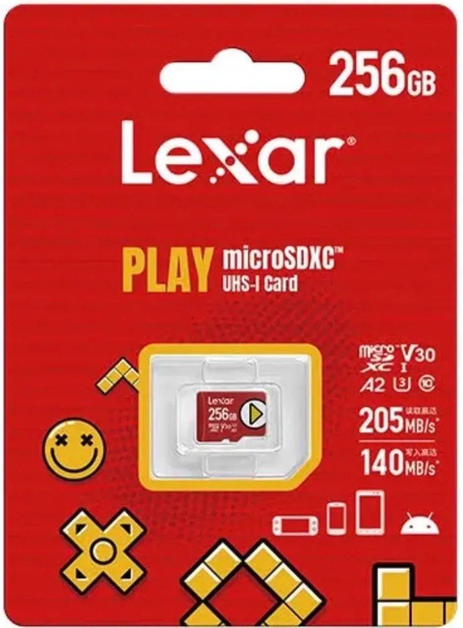 Cartão de memória Lexar PLAY 256gb micro sd