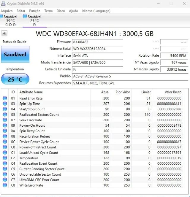 Disco Rigido NASware - Western Digital - 3TB - ED30EFAX - Foto 3