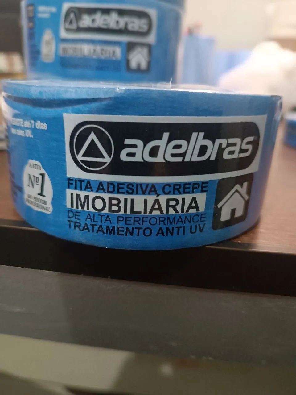 Fita Crepe Adelbras imobiliária azul 48mmx50m - Foto 3