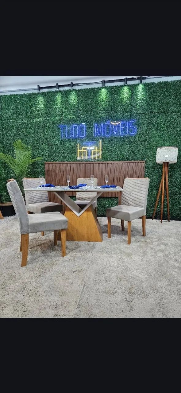 Conj. Completo de jantar com mesa + 4 cadeiras 