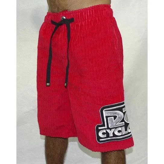 Cyclone Bermuda Veludo Gonuts VERMELHO