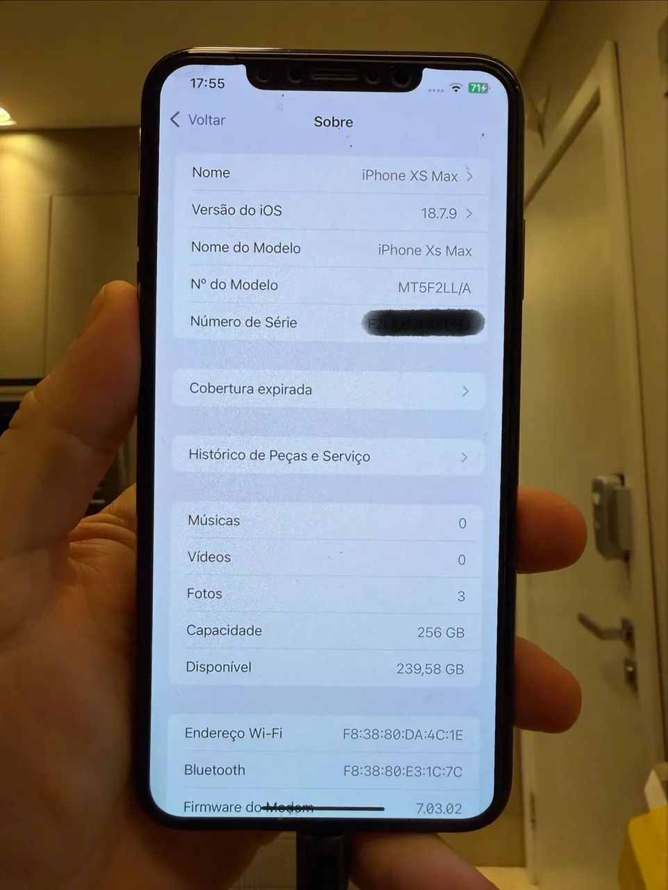 iPhone XS Max 256GB Rosa - Excelente Estado e Funcionando Perfeitamente - Foto 3