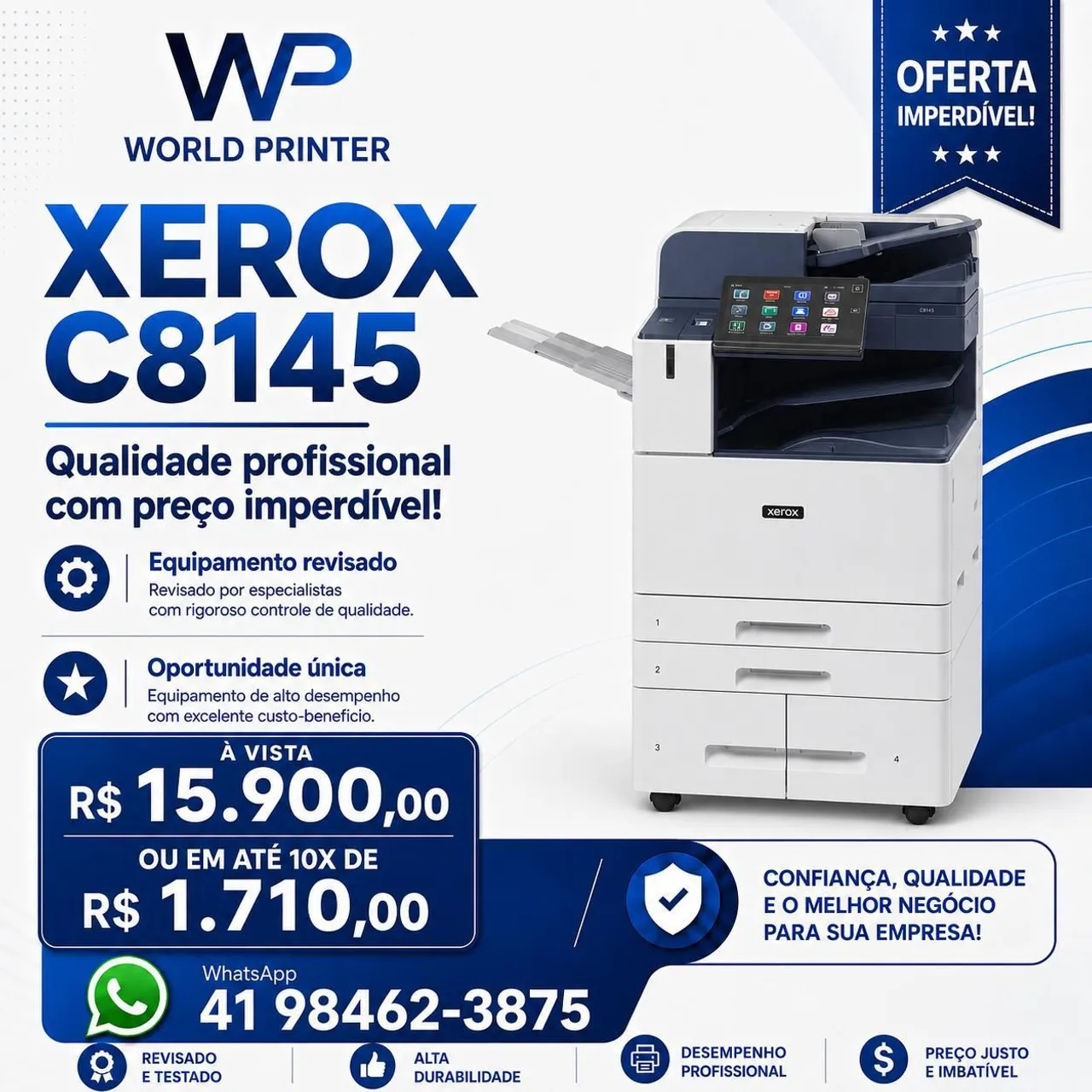 MULTIFUNCIONAL XEROX C8230 LASER COLOR - Periféricos e Acessórios