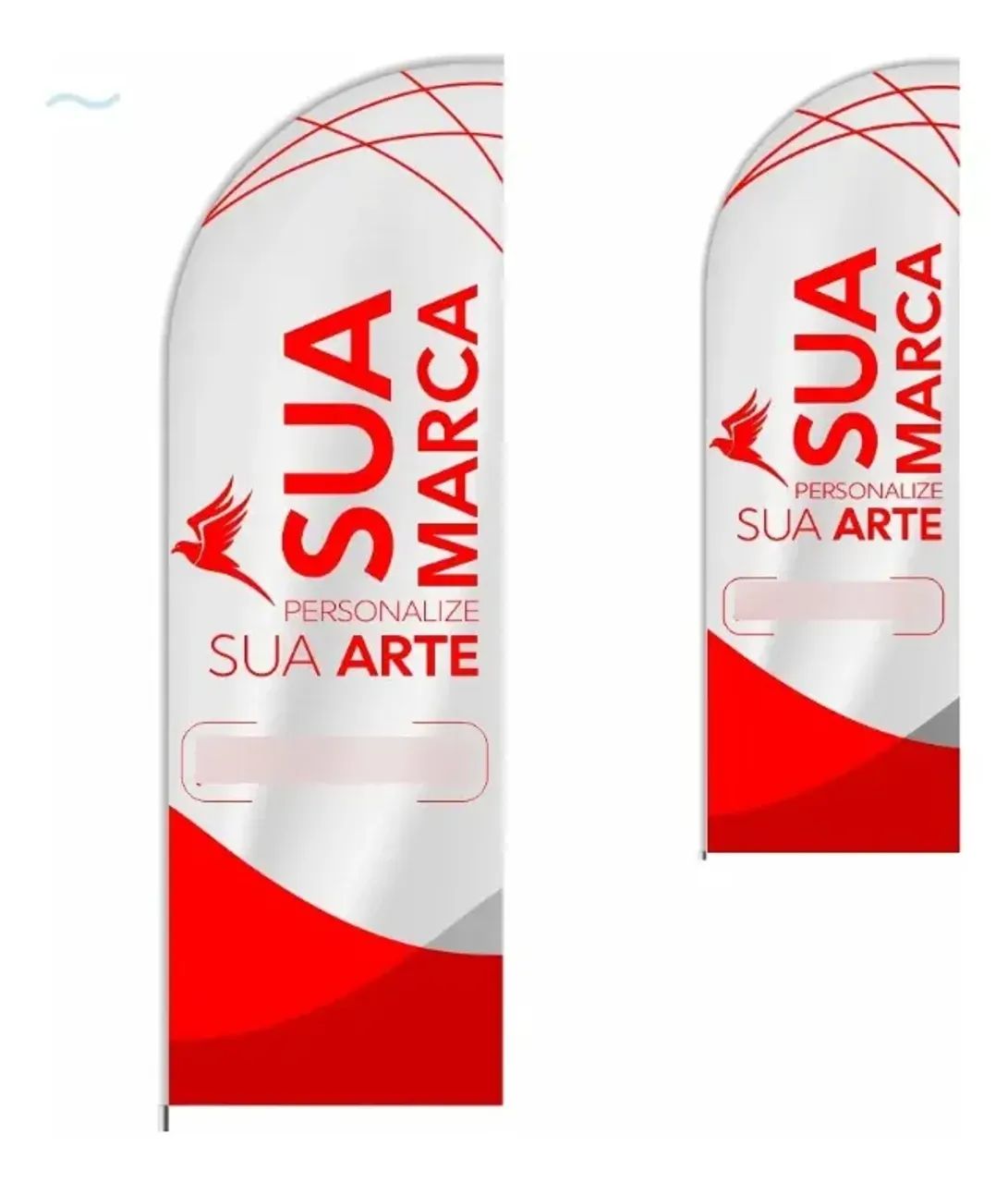 Wind Banner Só Tecido Dupla Face 2m Personalize Sua Marca