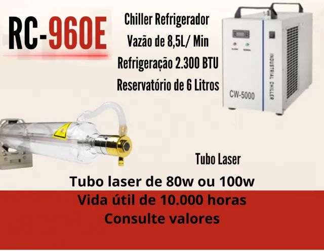 Máquina de corte a laser 90x60cm 80w nova e compacta. - Foto 2