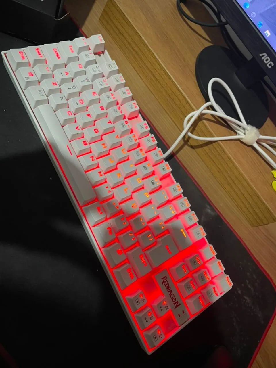 Teclado Mecânico RedDragon Kumara white - Foto 4