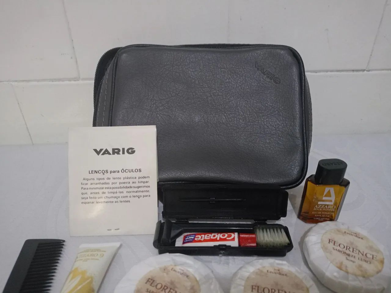Kit Bolsa Necessaire Varig Antigo - Foto 3