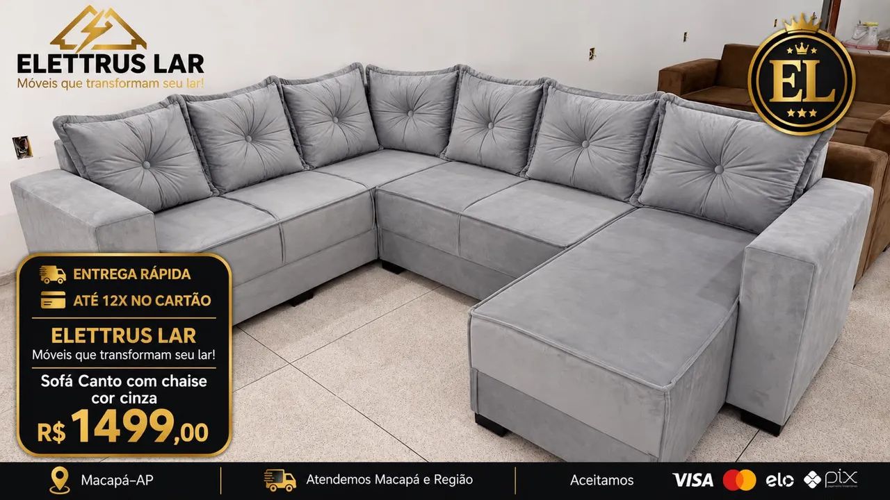 Sofás de canto com chaise novos  - Foto 5