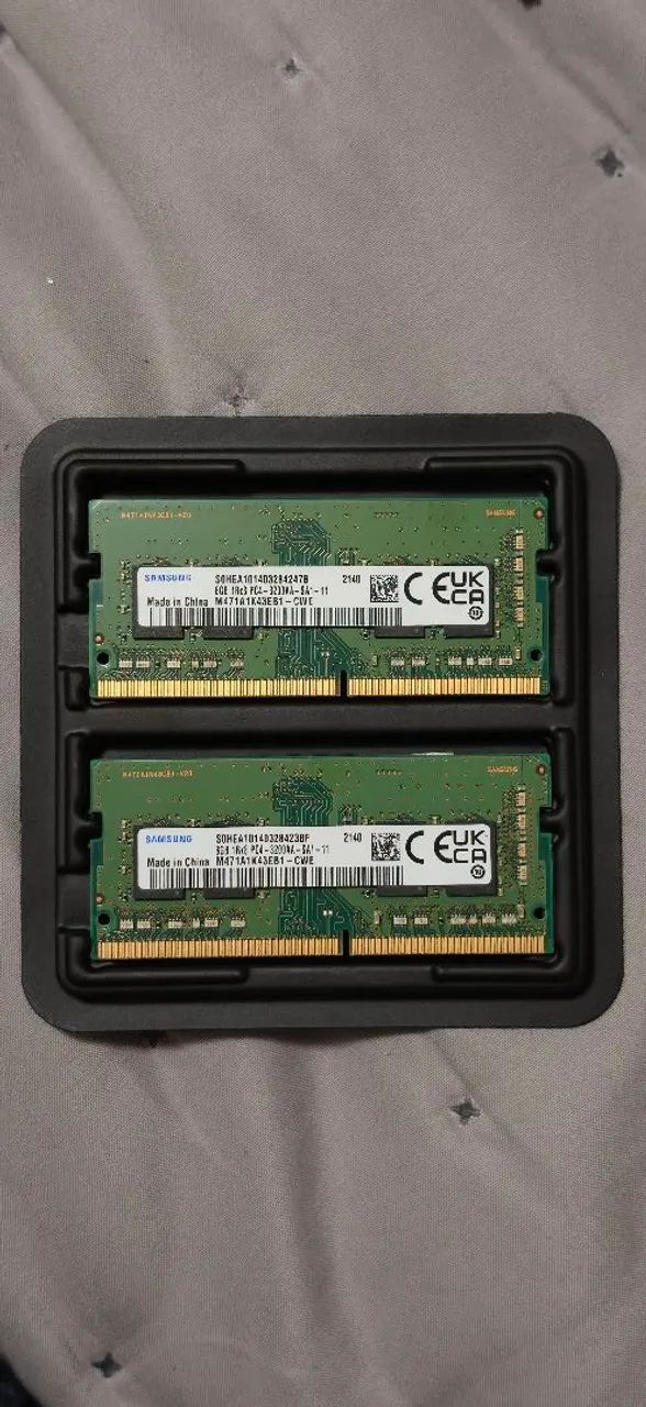 Memórias ram notebook 2x8GB samsung