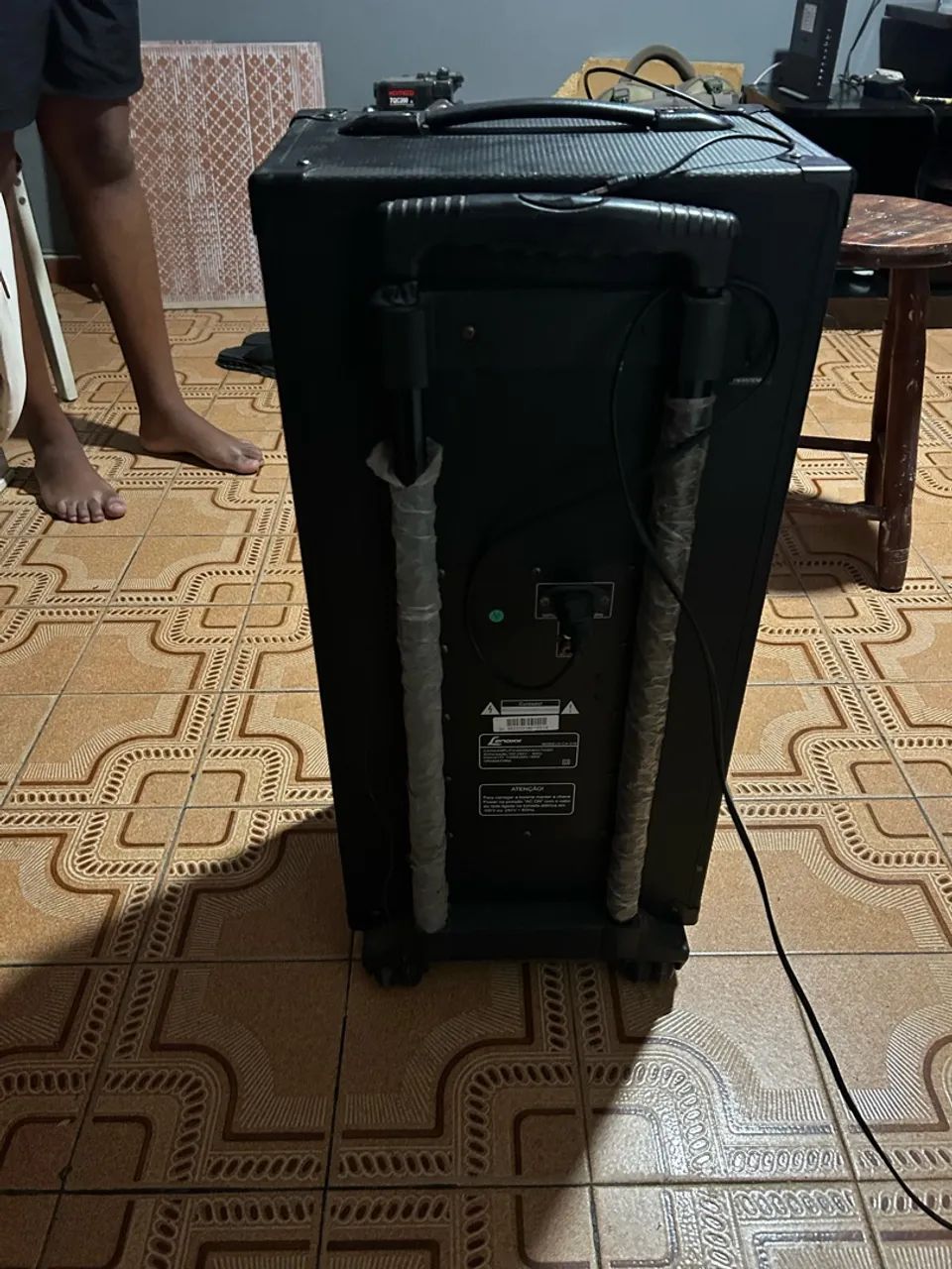 Caixa de Som Lenoxx 200W RMS Karaokê USB/SD - Foto 4