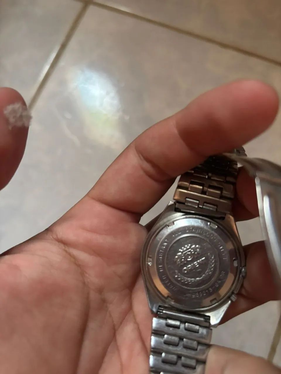 Orient 3 estrelas com mostrador azul bebê com azul marinho - Foto 2