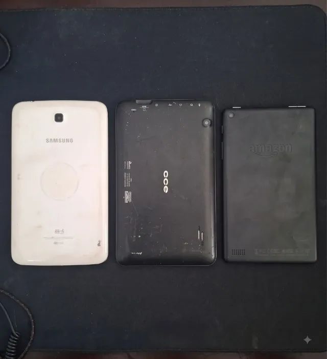 Lote com 3 Tablets (CCE funcionando + Samsung e Amazon Fire p/ peças ou conserto) - Foto 2