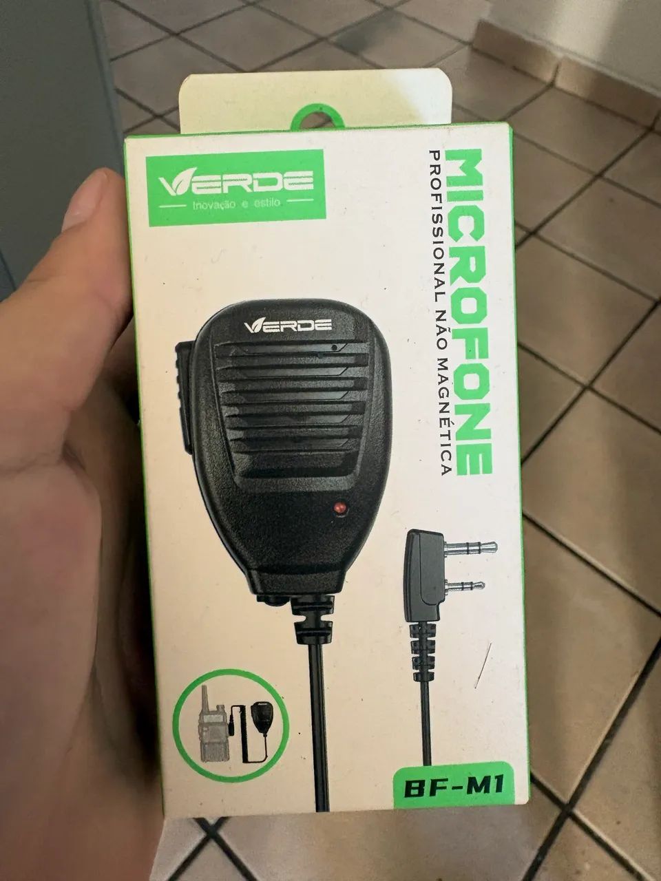 Microfone para Rádio Comunicador Portátil 
