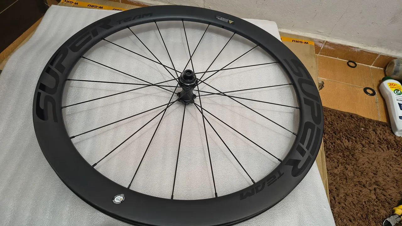Rodas carbono para speed com freio a disco  - Foto 4