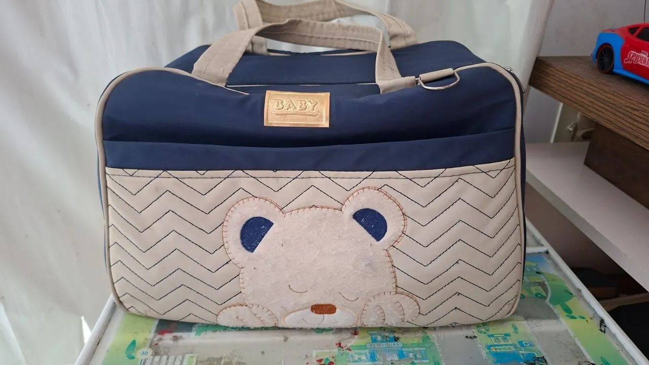 Kit bolsa maternidade  azul - Foto 2