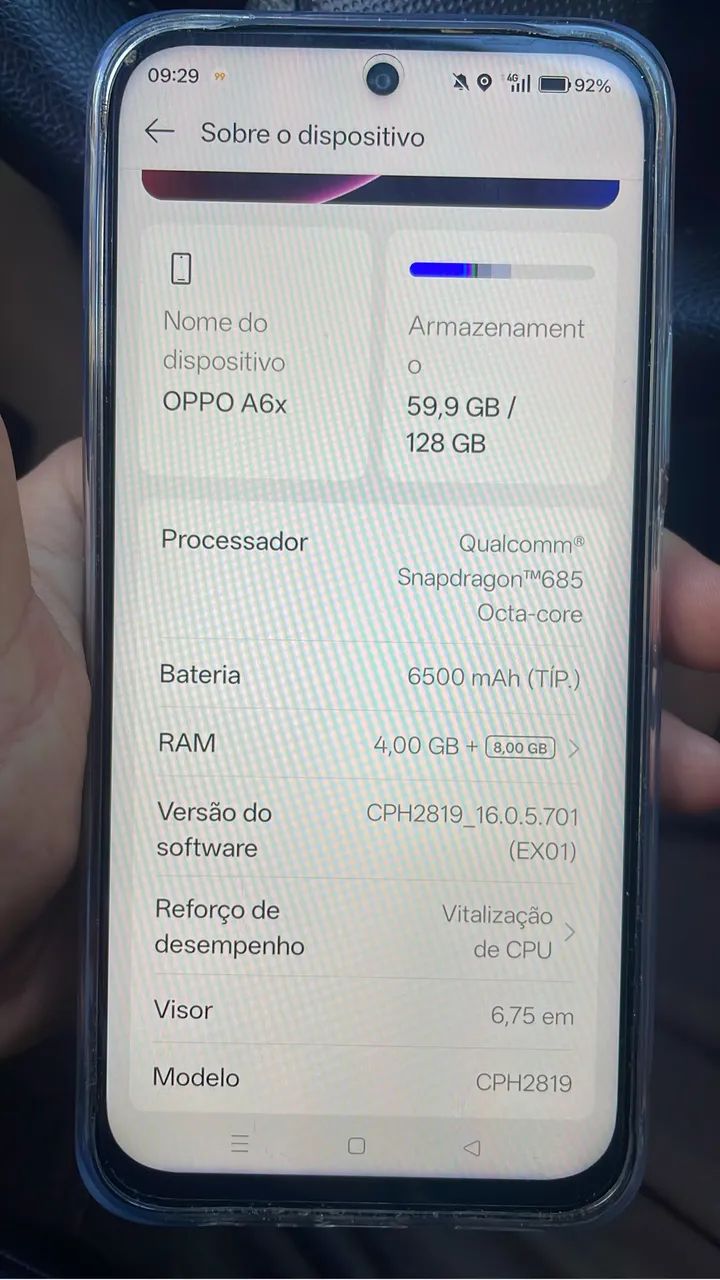 Celular Oppo A6x 2 meses de uso  - Foto 2