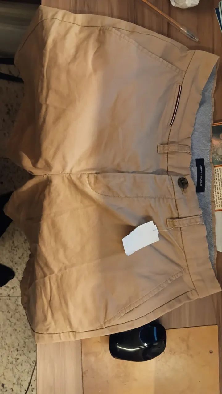 Bermuda Tommy Hilfiger sarja stretch Caqui  - Foto 3