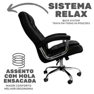 Cadeira Presidente Premuim, Molas Ensacadas, Mecanismo Syncron - Foto 2