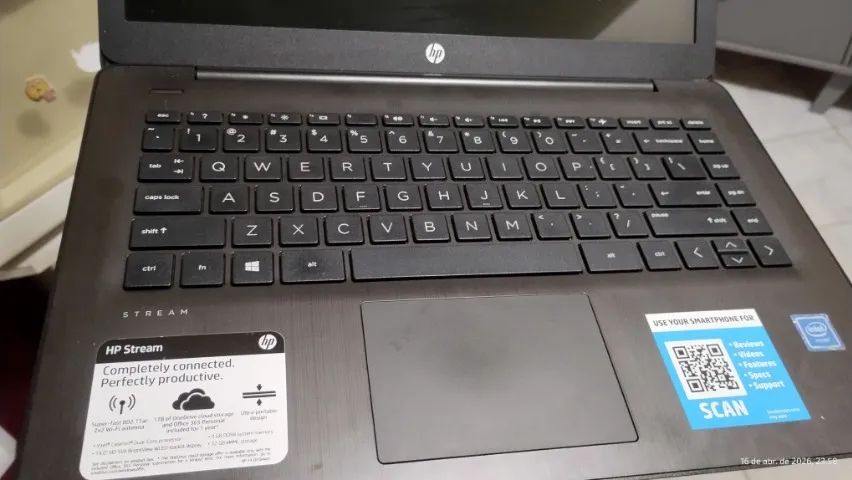 Notebook HP Stream 14" Celeron - Perfeito p/ Estudos - Com Fonte Original (Formatado) - Foto 2