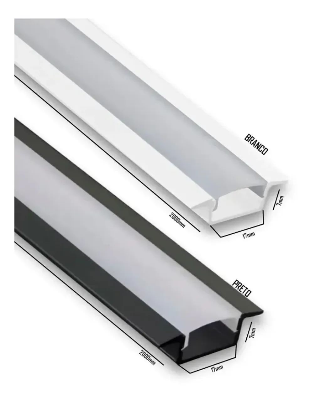 Kit com 10 perfis de led