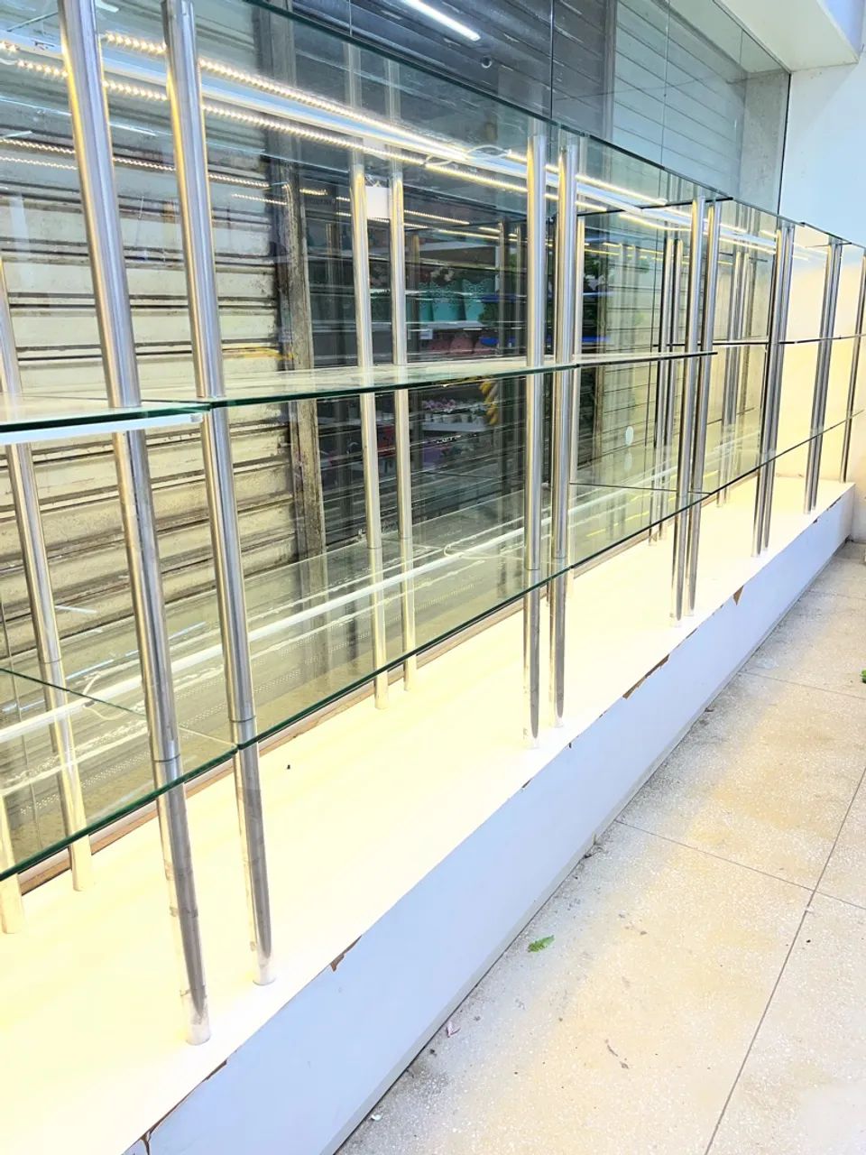Vitrine de vidro para loja
