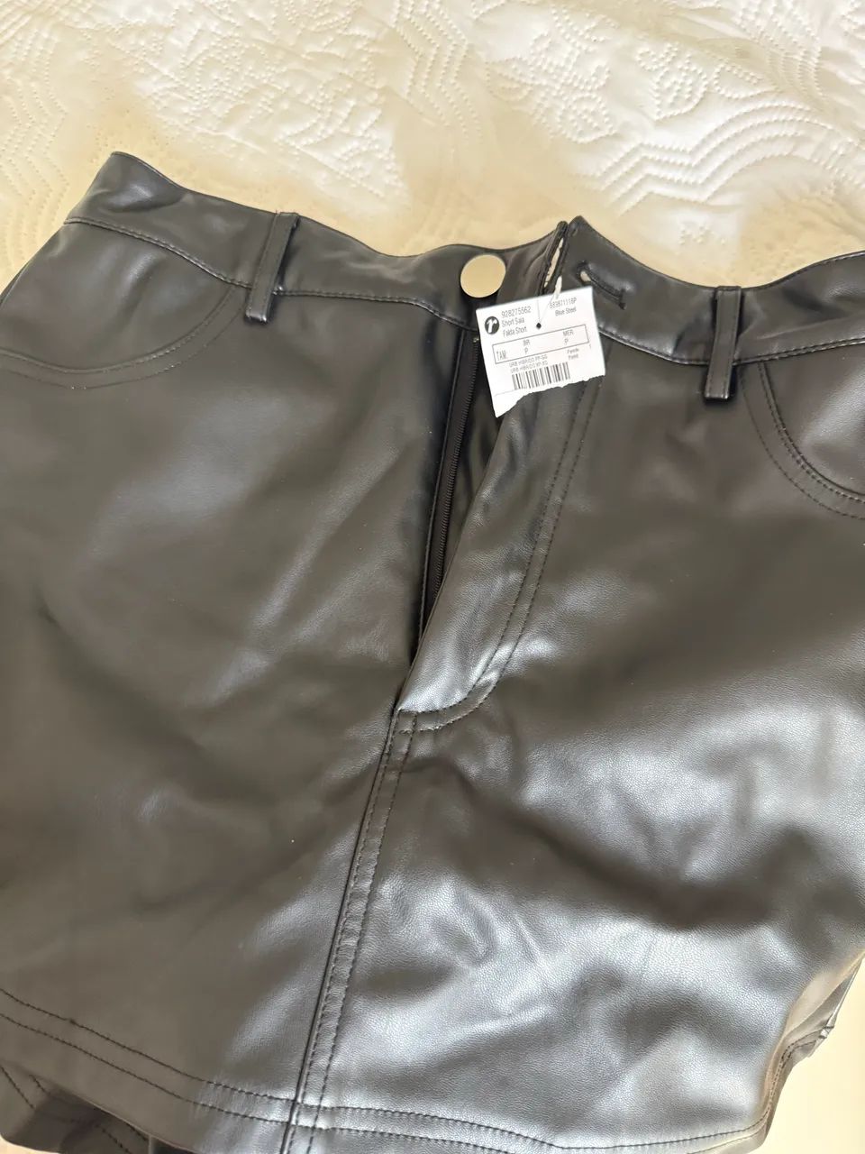 Short saia de PU Renner - Foto 5