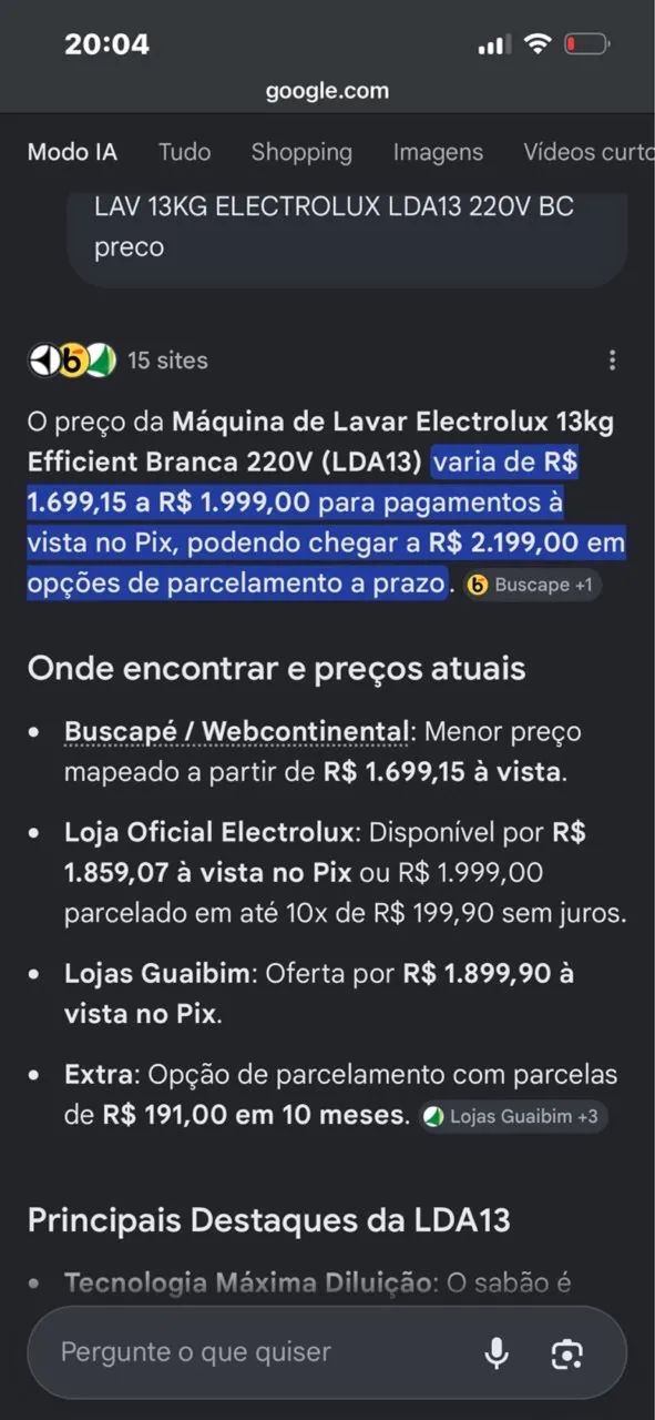Máquina de lavar Eletrolux 13kg  - Foto 5