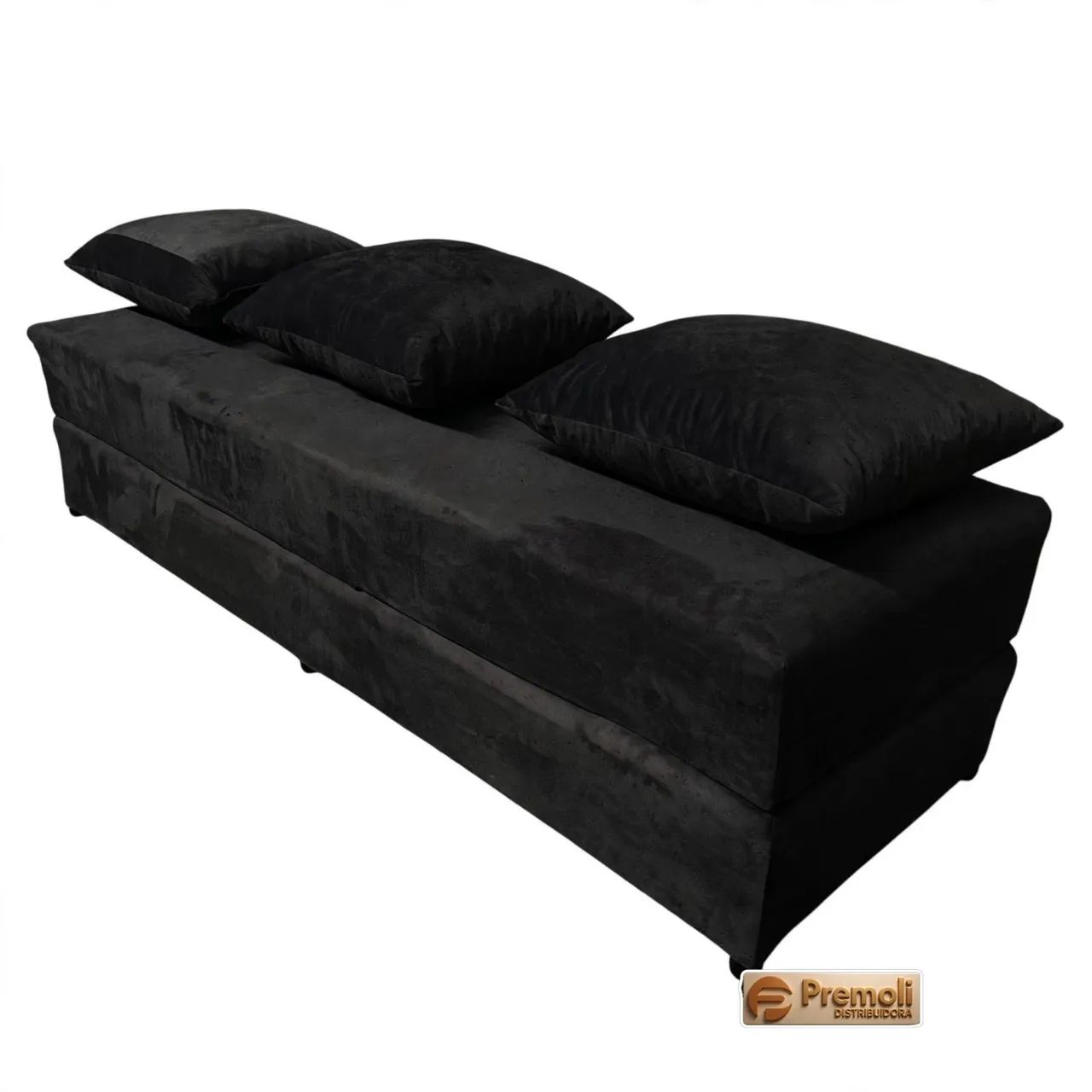 SOFÁ CAMA PREMOLE TECIDO SUEDE 