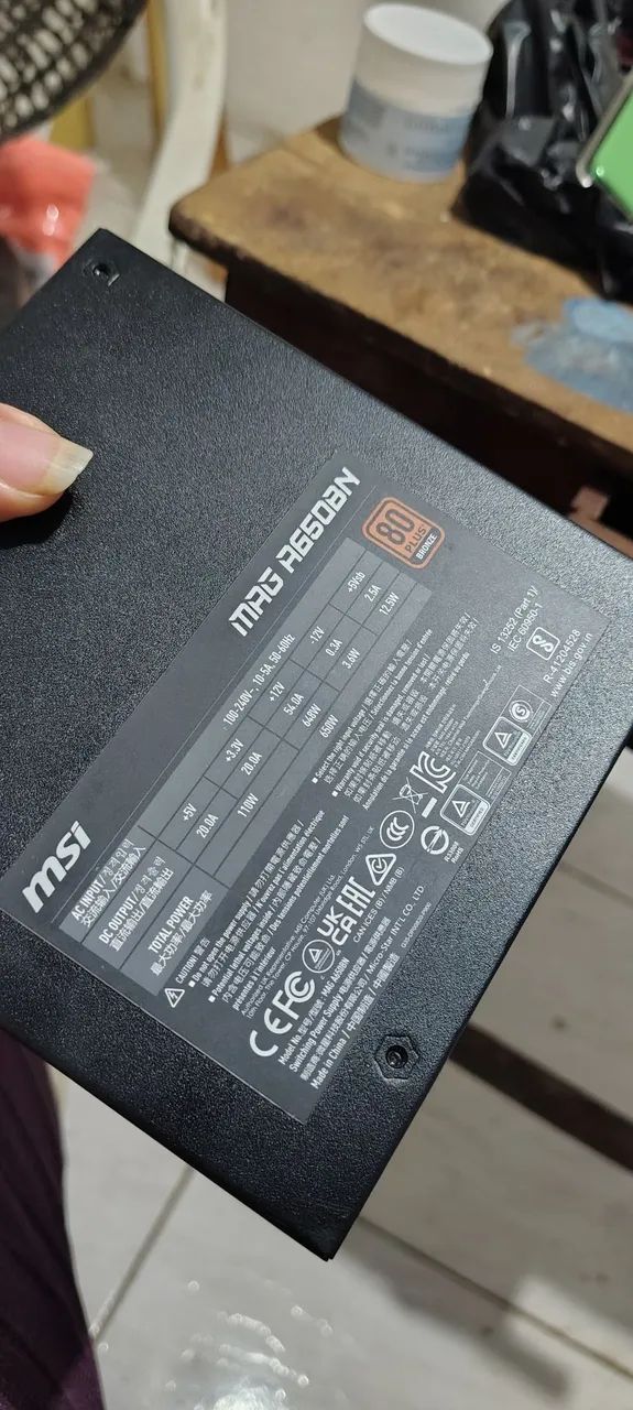 Fonte MSI 650w nova