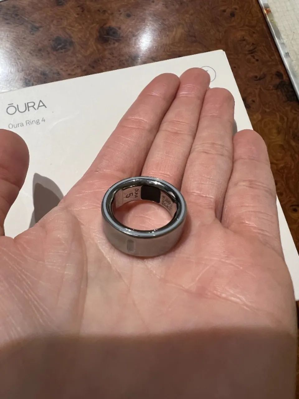 oura ring 4, tamanho 5, brushed silver - Foto 2