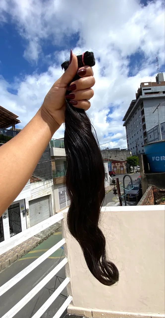 CABELO INDIANO ONDULADO PREMIUM 55CM NA TELA