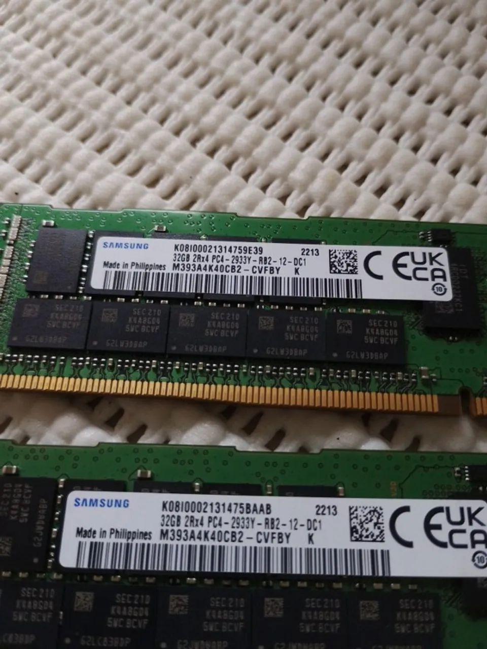 Memória RAM Samsung de 32 GB cada, DDR4-2933 - Servidor - Memória
