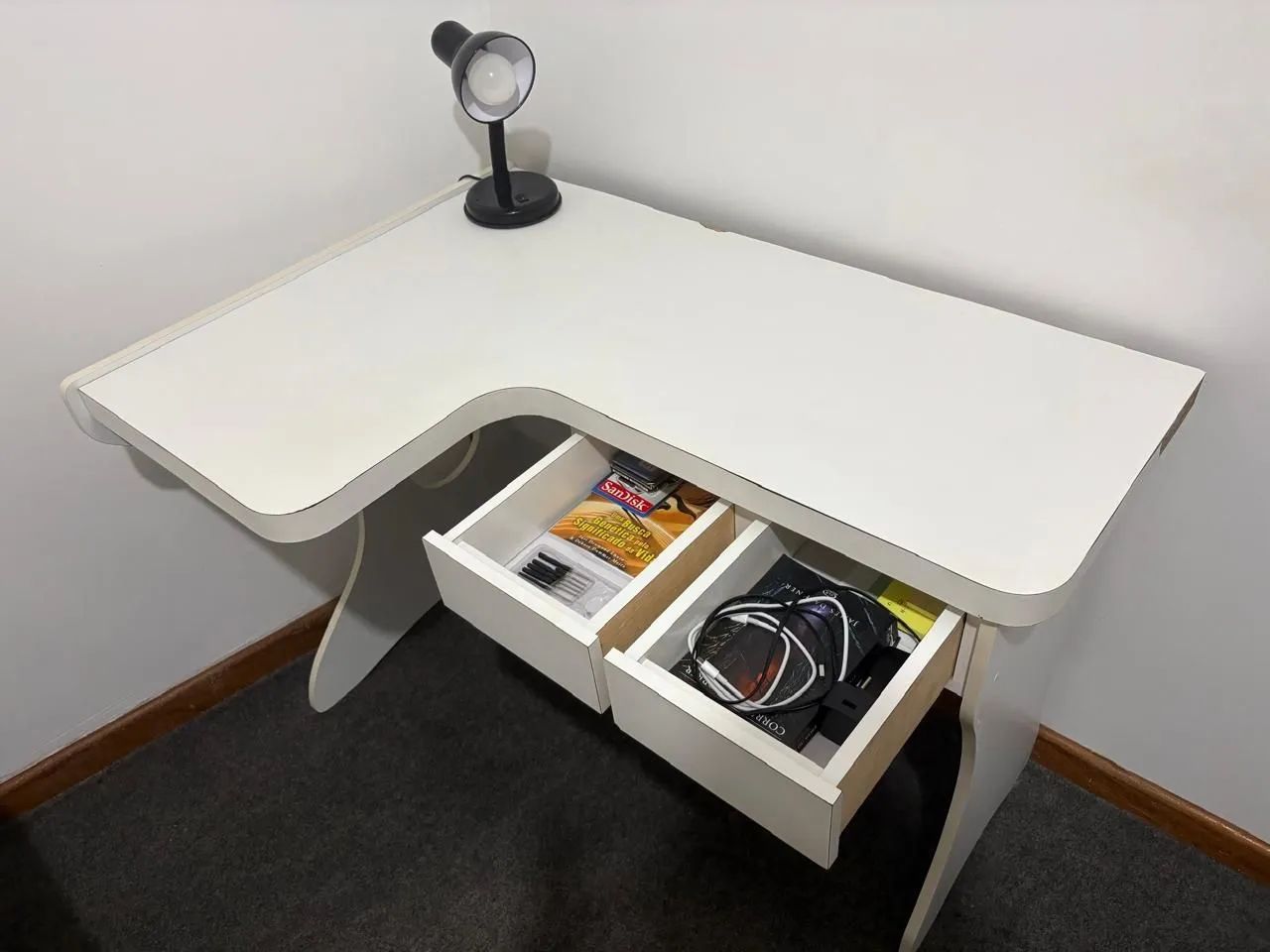 Mesa de escritório Branca Madeira