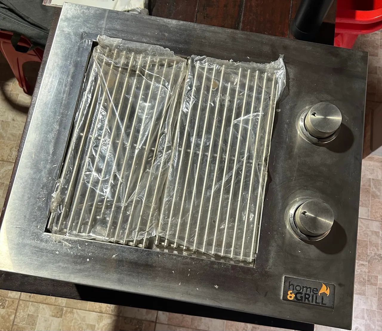 Churrasqueira a Gás Home Grill Drop In HG-2CDROP - Zero Uso