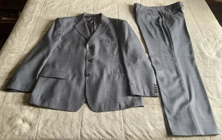 TERNO HUGO BOSS LÃ  CINZA G 3 BOTÕES - Foto 5