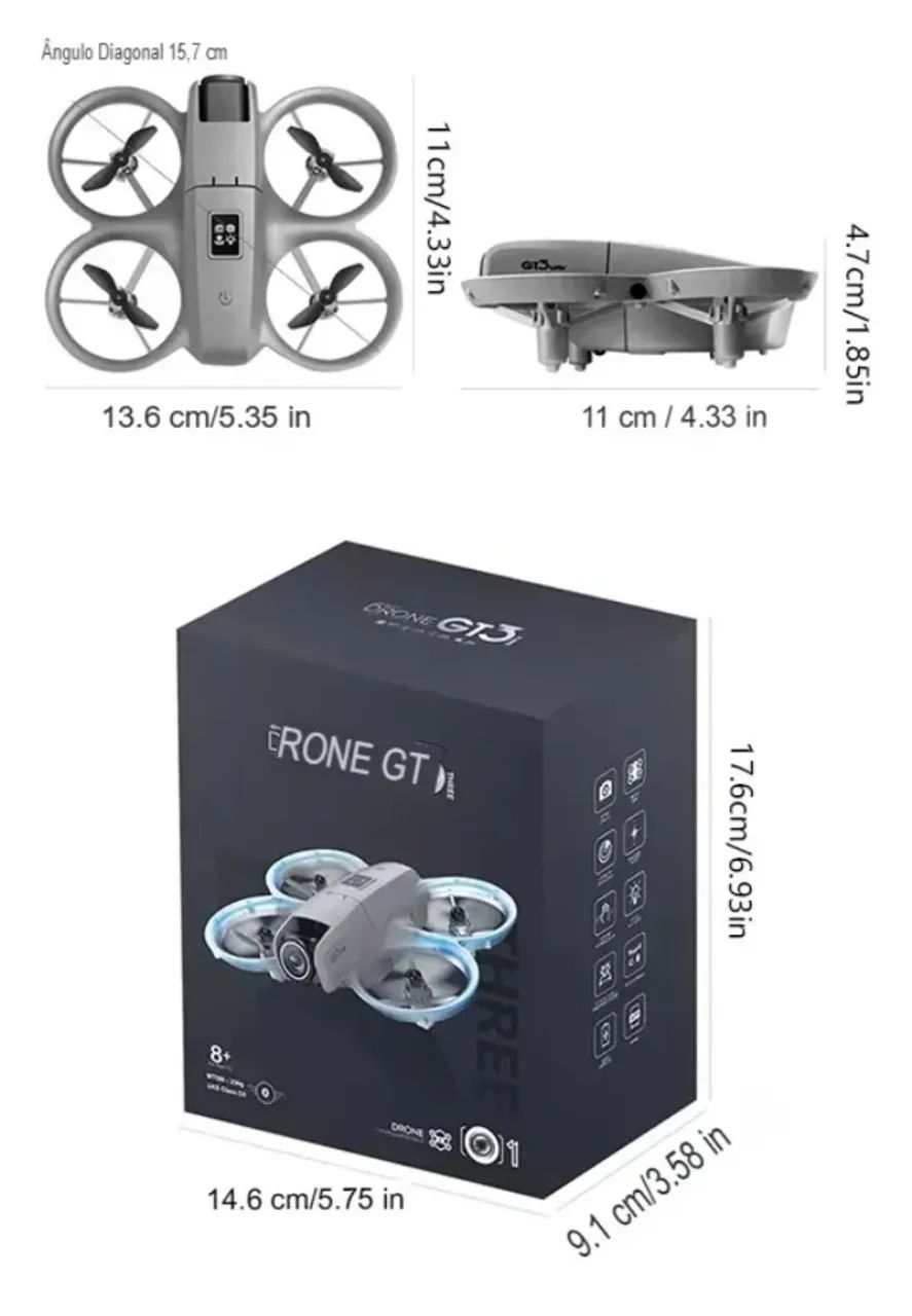 Drone Gt3 Mini Sensor Óptico Obstáculo - Foto 2
