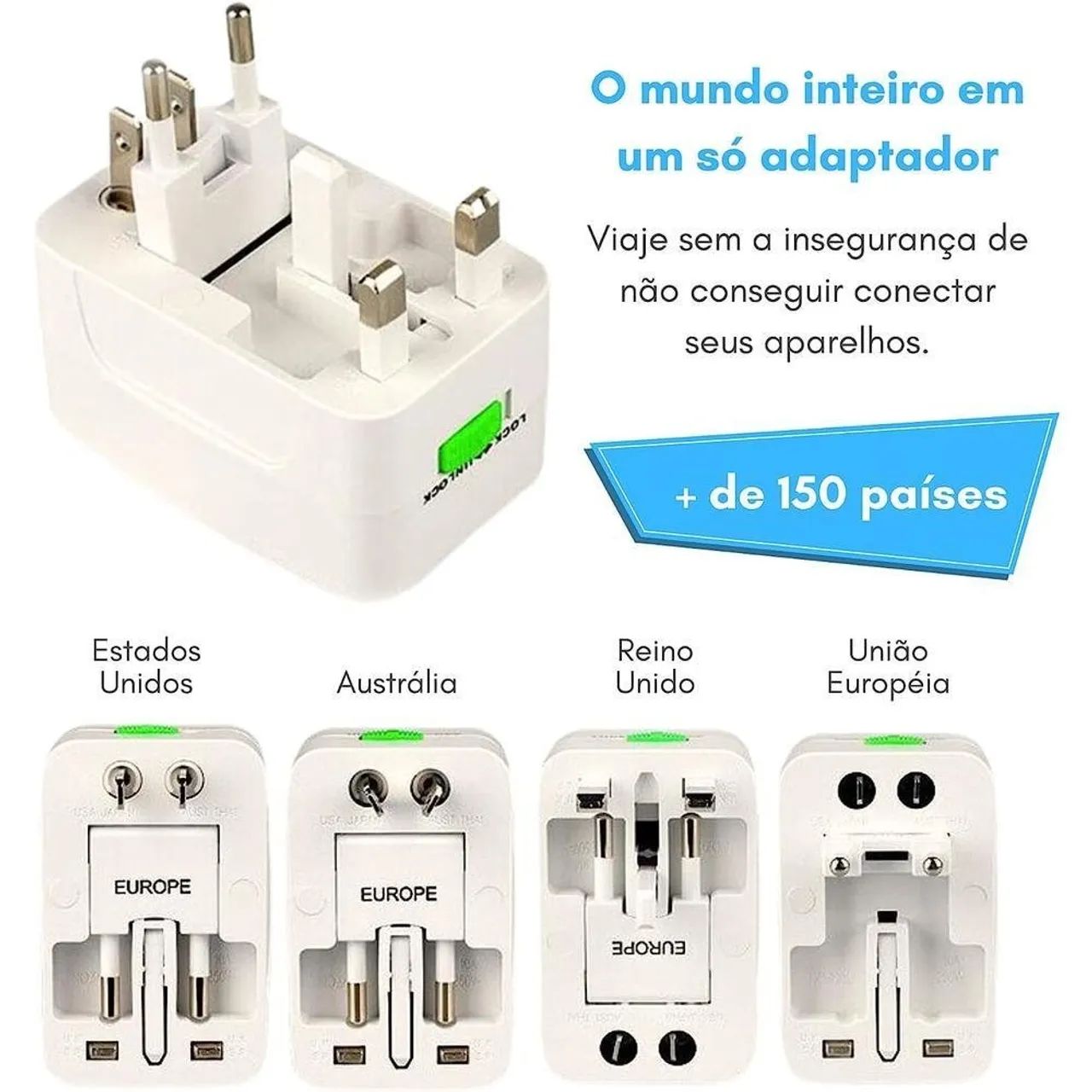 Adaptador Tomada Universal Para Viagem Internacional - Foto 3