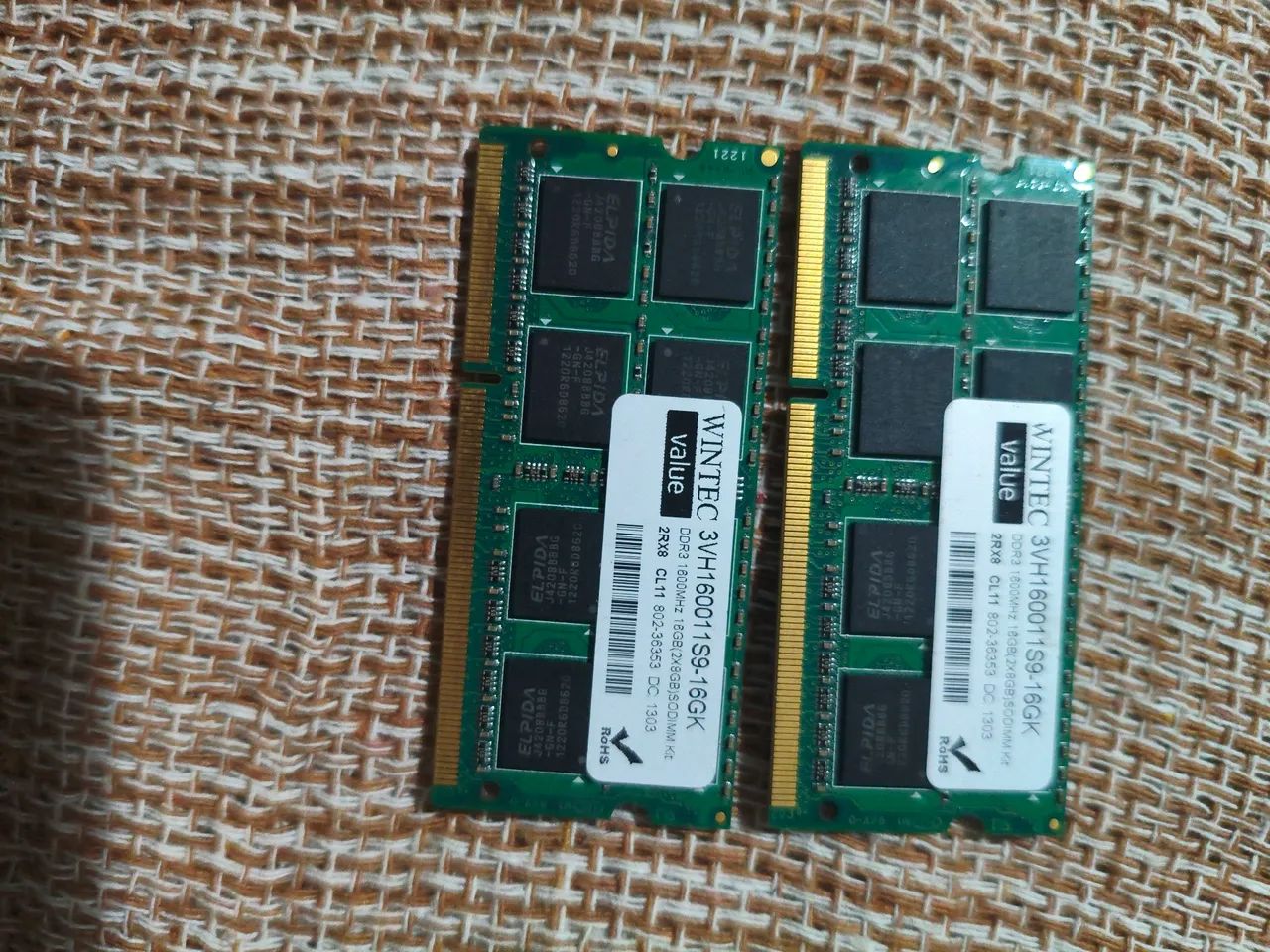 Memória RAM ddr3 wintec 16 gb 8x2