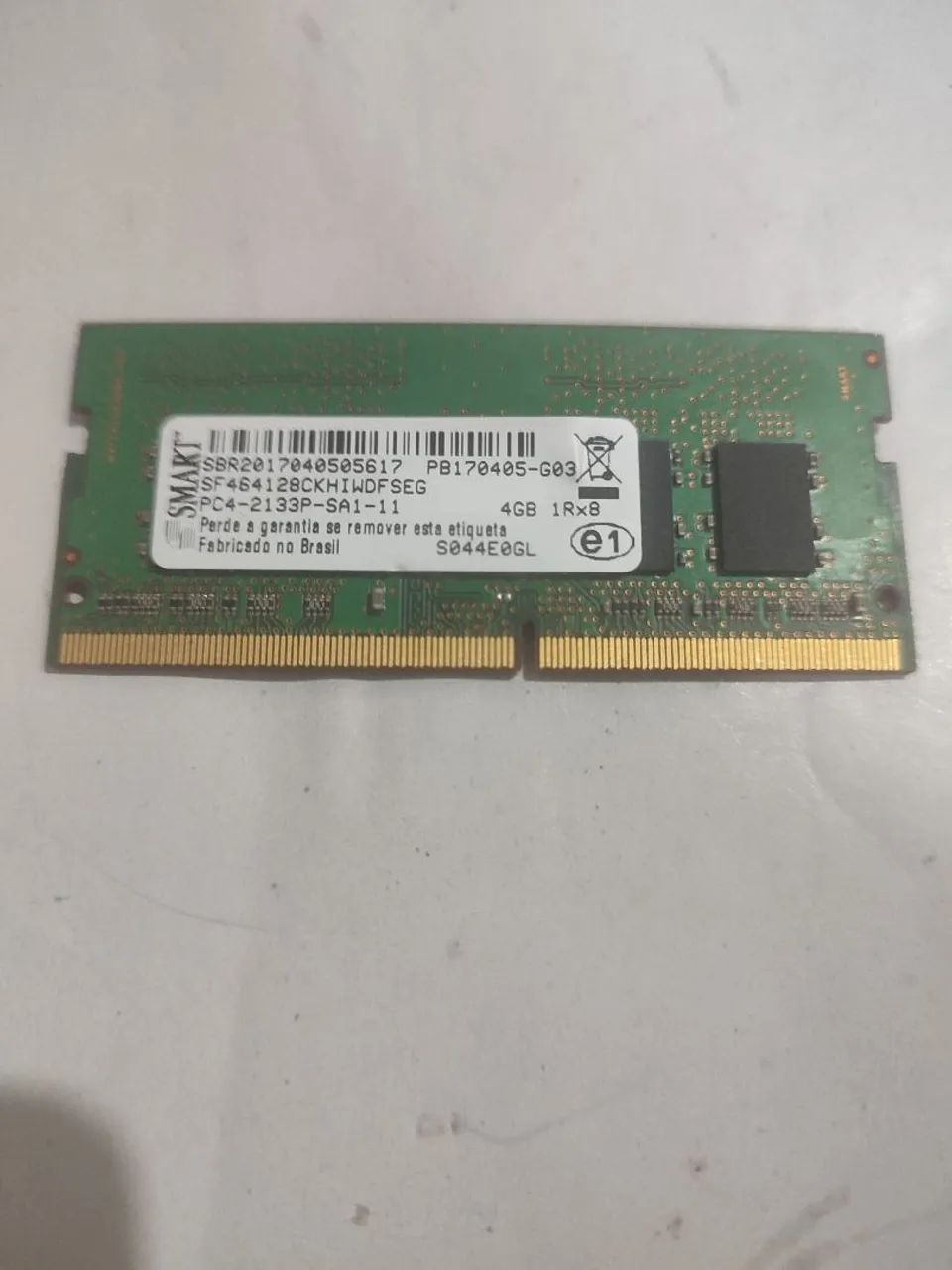 Memória RAM verde 4GB DDR4 2133MHz SMART notebook 
