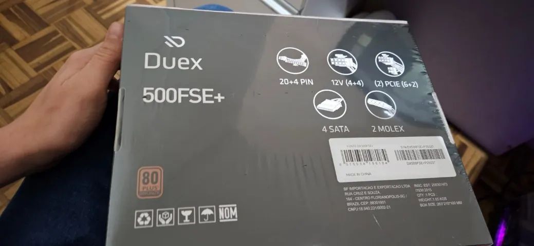 FONTE ATX DUEX 500FSE+ 80 Plus (Nova, na caixa) - Foto 2