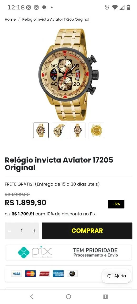 Vendo relógio invicta Aviator