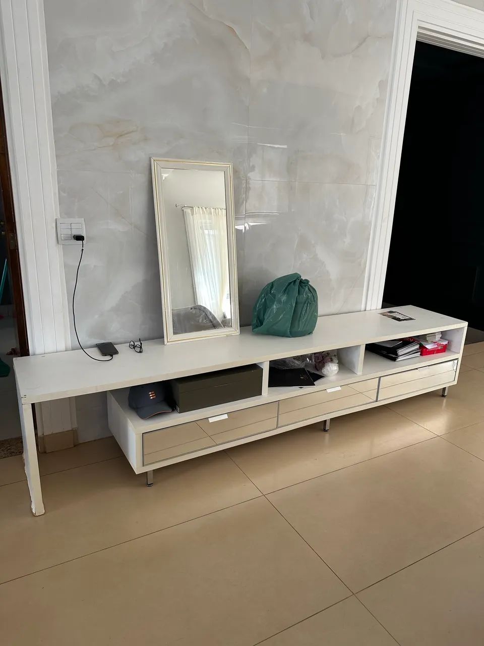 Rack aparador grande 3 metros branco