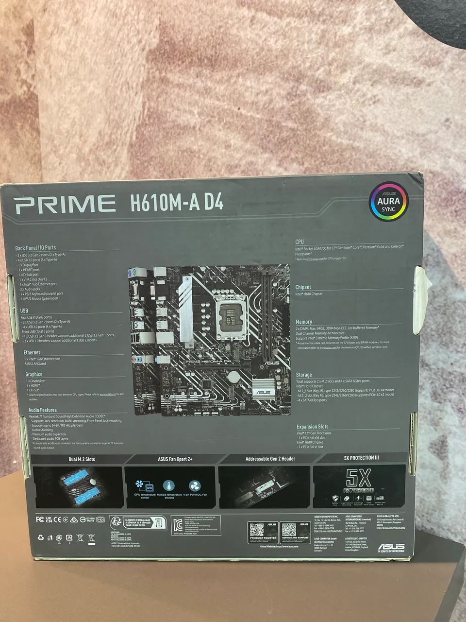 placa-mãe é uma ASUS Prime H610M-A D4, projetada com um socket Intel LGA 1700  - Foto 2
